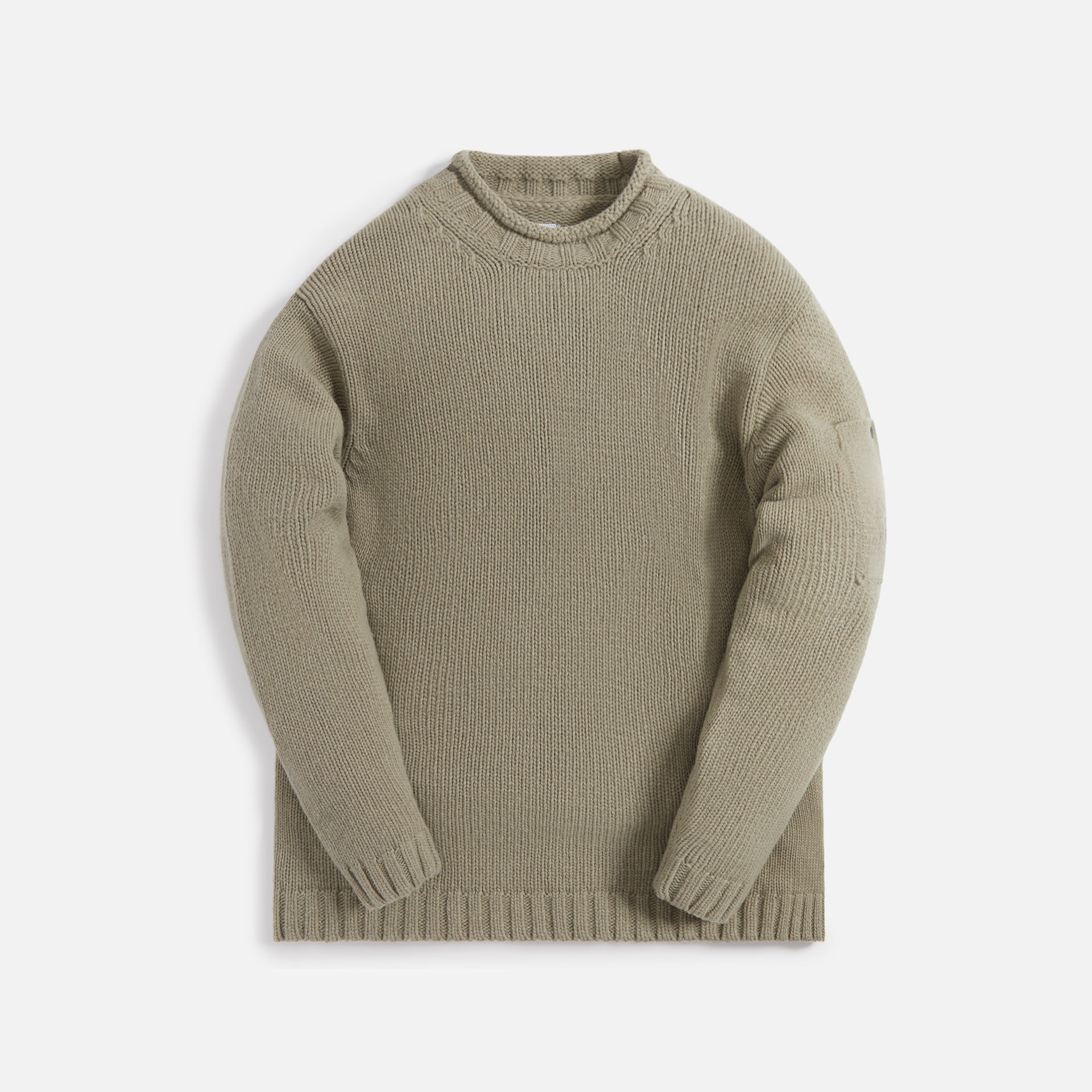 C.P. Company Lambswool Lens Jumper - Silver Sage