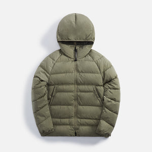 C.P. Company lens-detail hooded padded jacket - Green