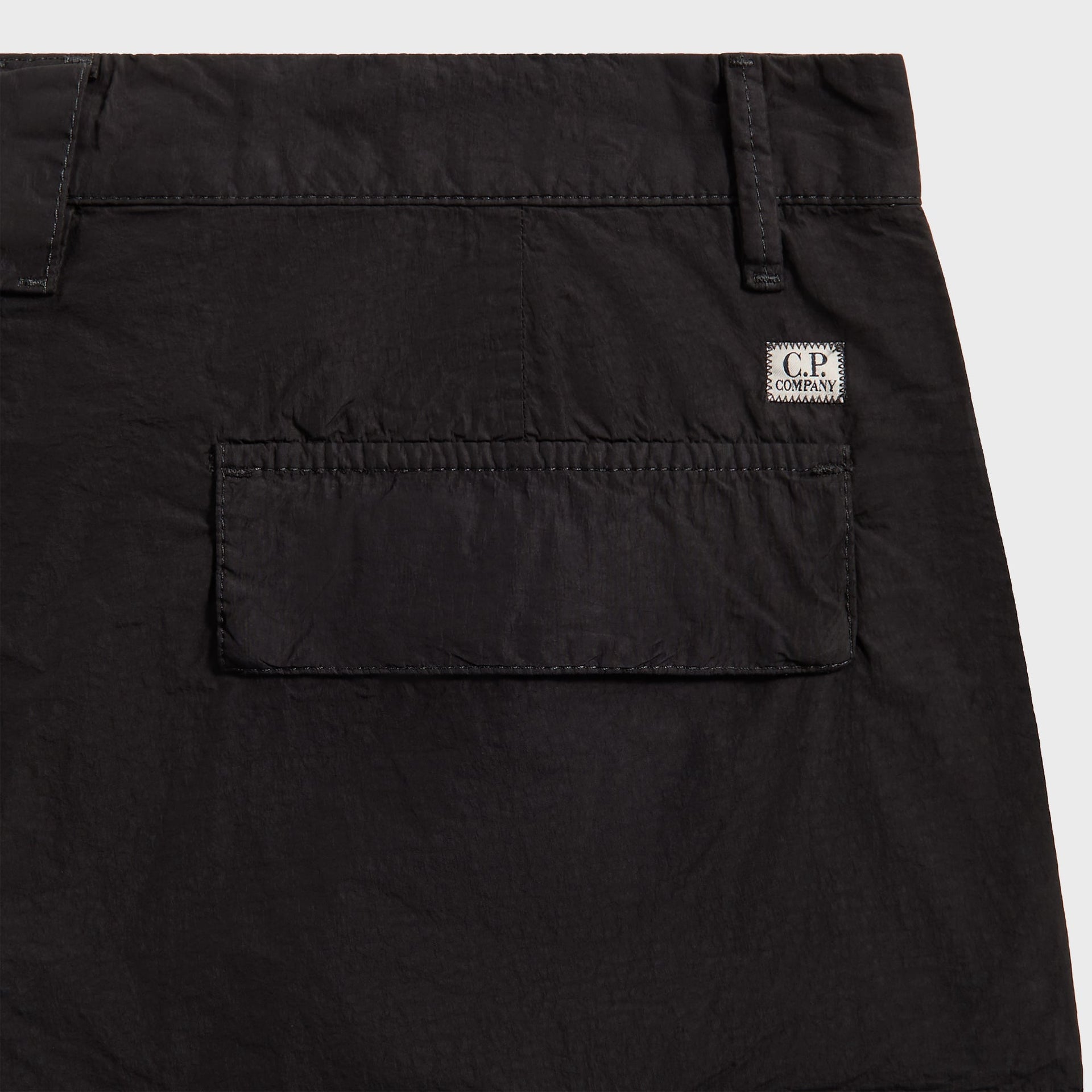 C.P. Company Flatt Nylon Cargo Pants in Black