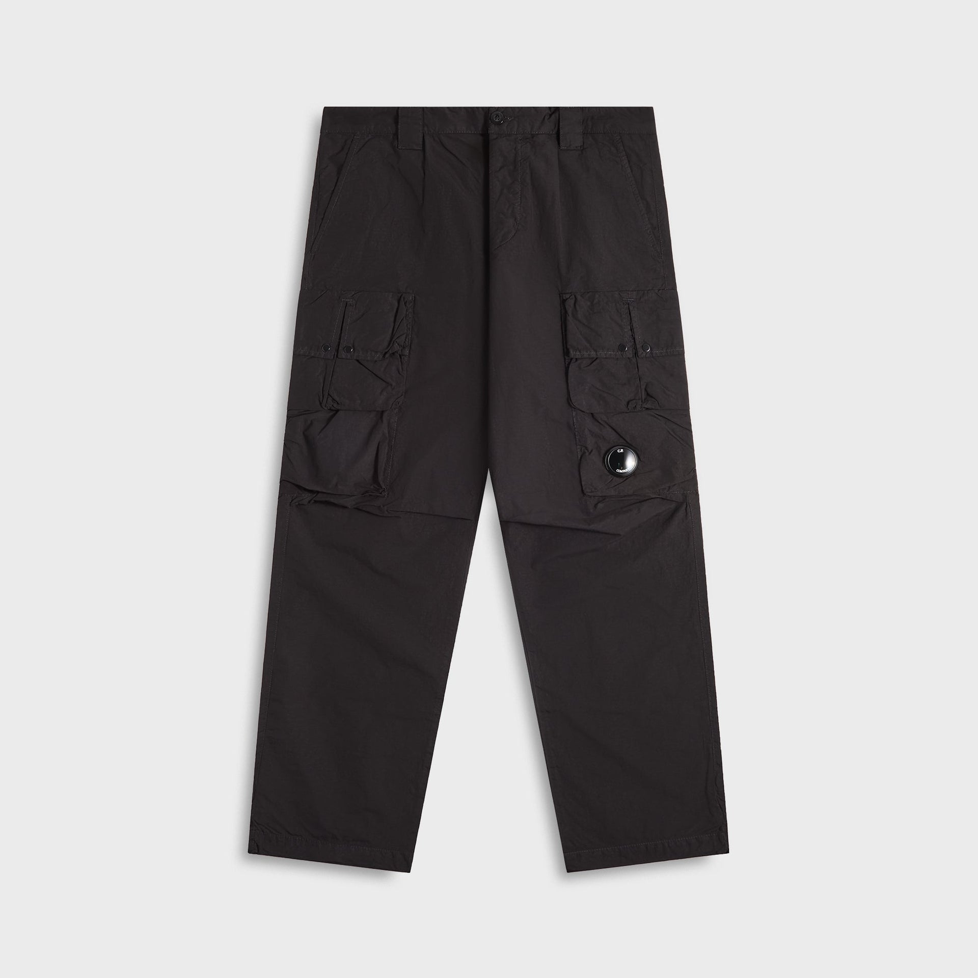 C.P. Company Flatt Nylon Cargo Pants in Black
