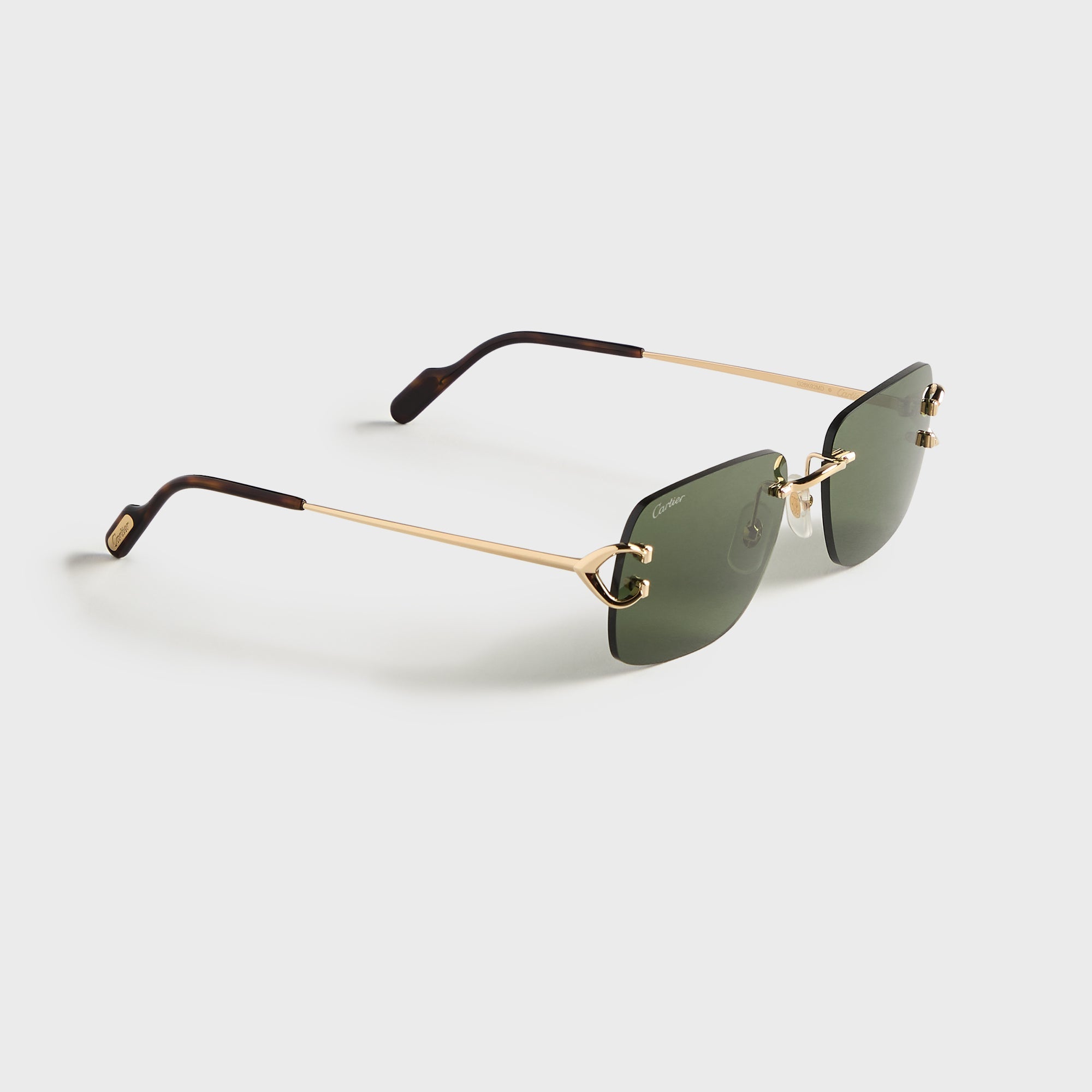 Cartier Piccadilly Man Metal Sunglasses - Gold / Green – Kith
