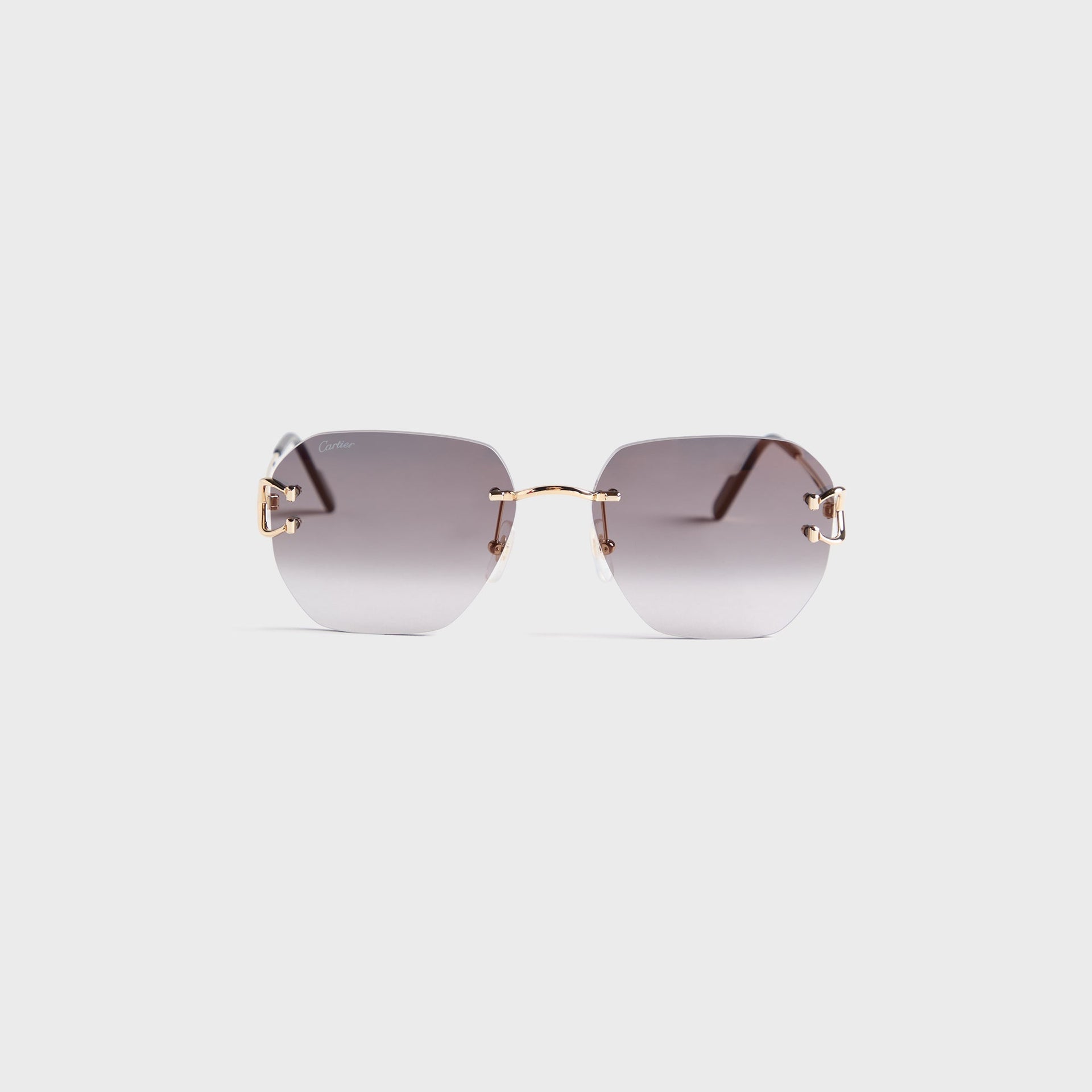 Cartier Ct0394Sin001 58 Sunglass Unisex Metal in Shniy Gold