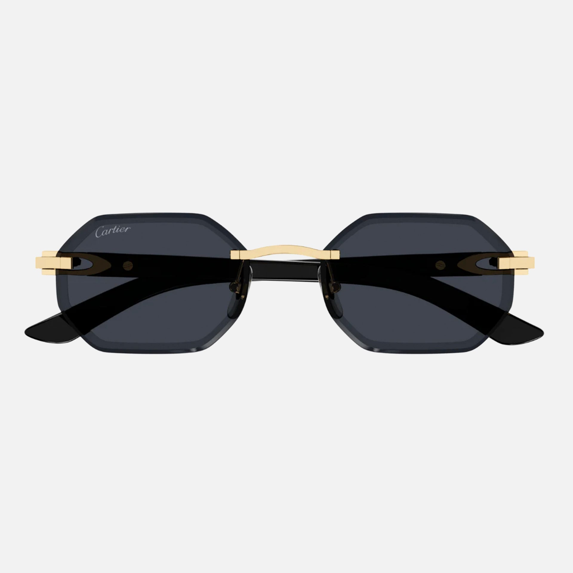 Cartier Ct0439S-002 L Sunglass Man Wood - Gold / Green