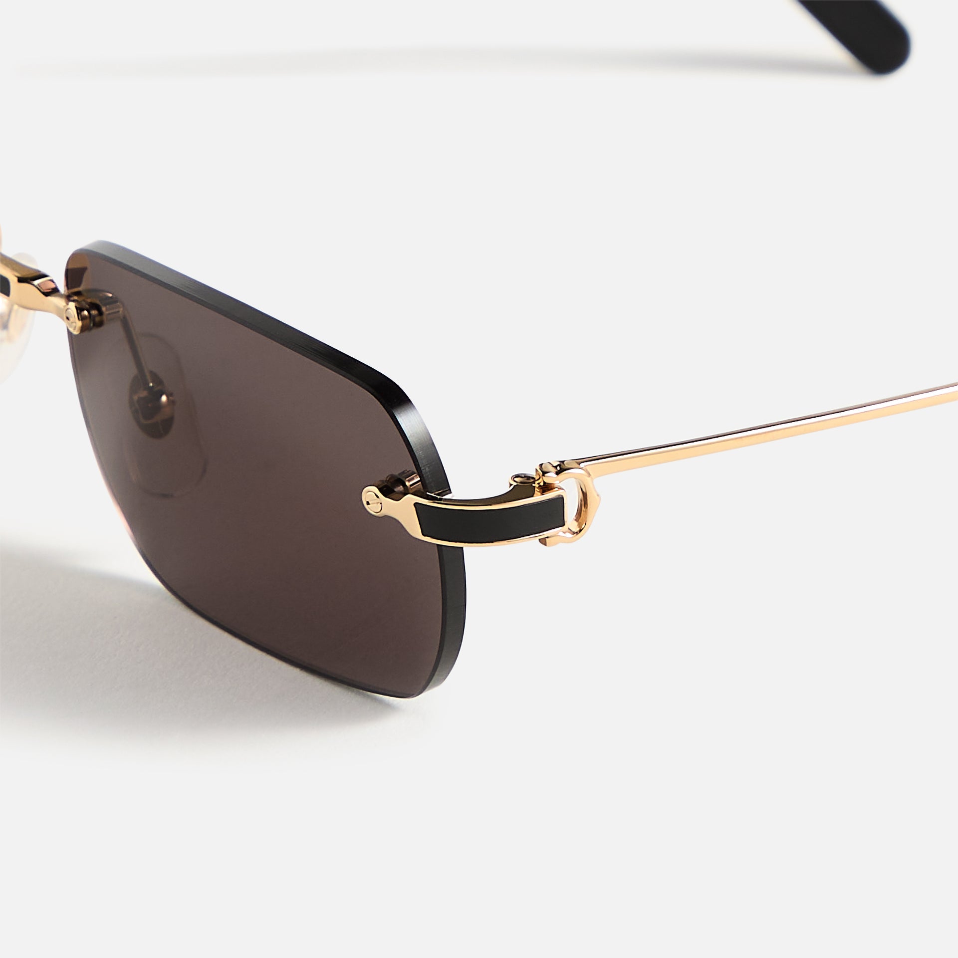 Cartier Rectangle Sunglass - Gold / Grey