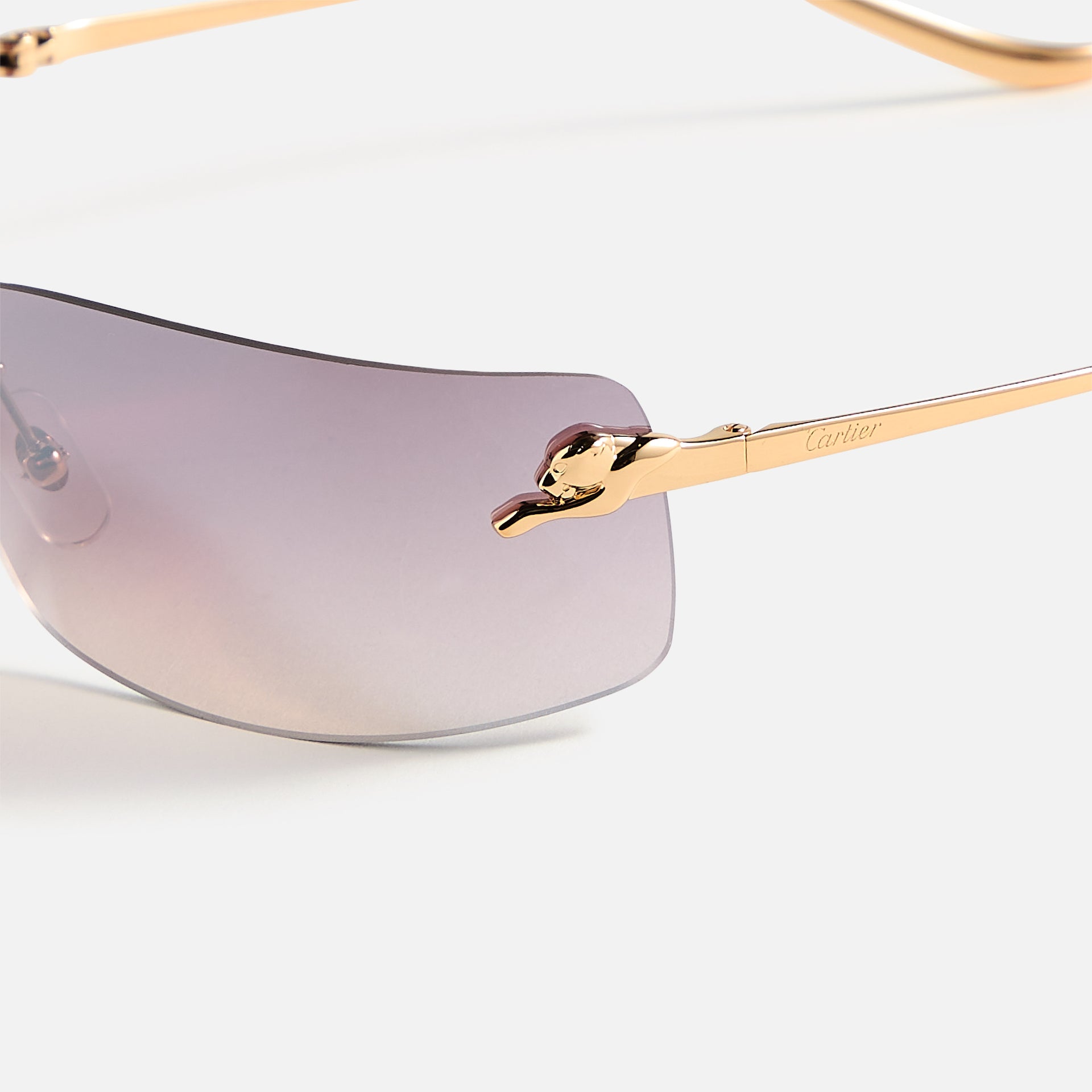 Cartier Panthere Square Sunglasses - Gold / Red