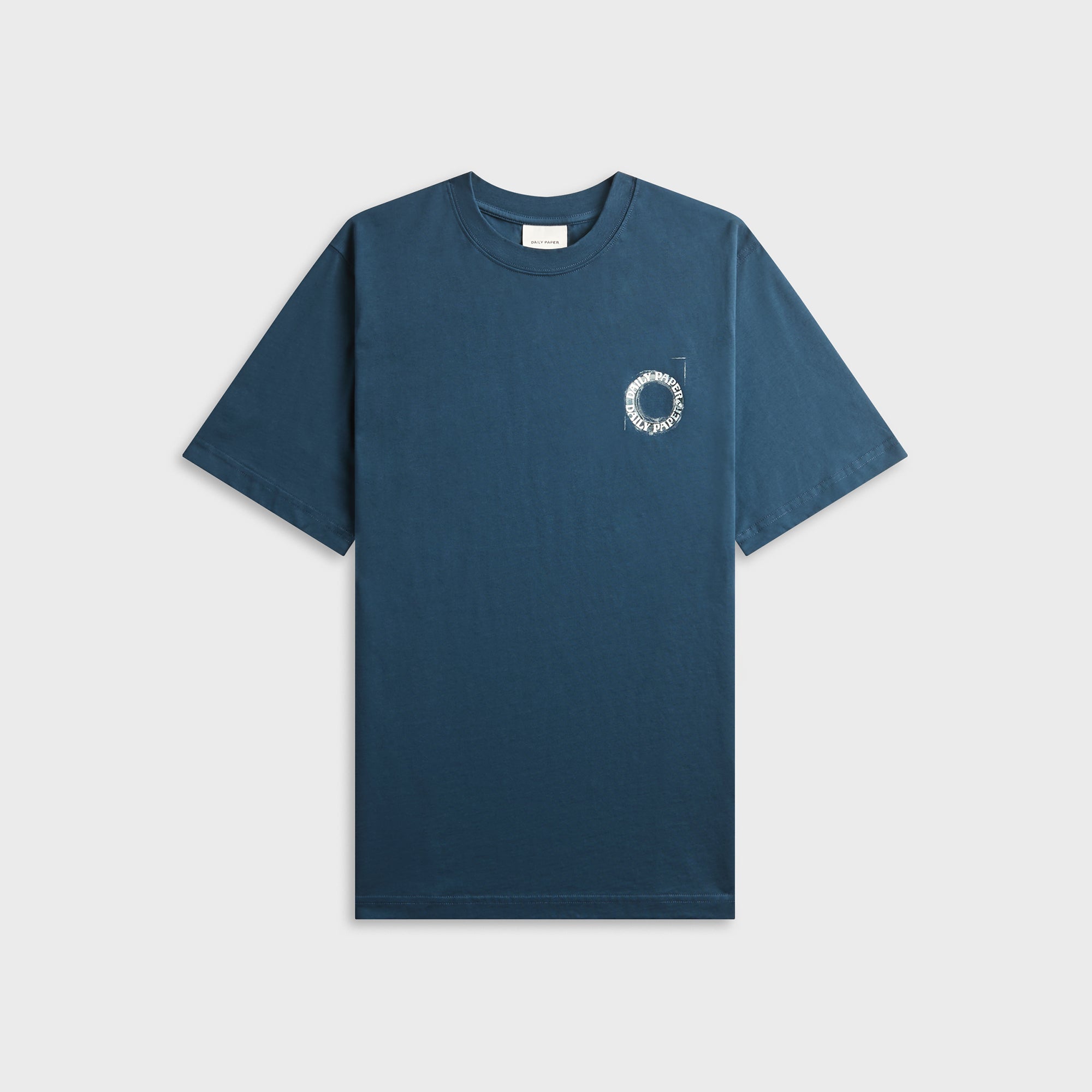 KITH ネイビー 半袖シャツ 100%コットン XL Daily Paper Orbit Drift Short Sleeve Tee - Blue Wing Teal – Kith
