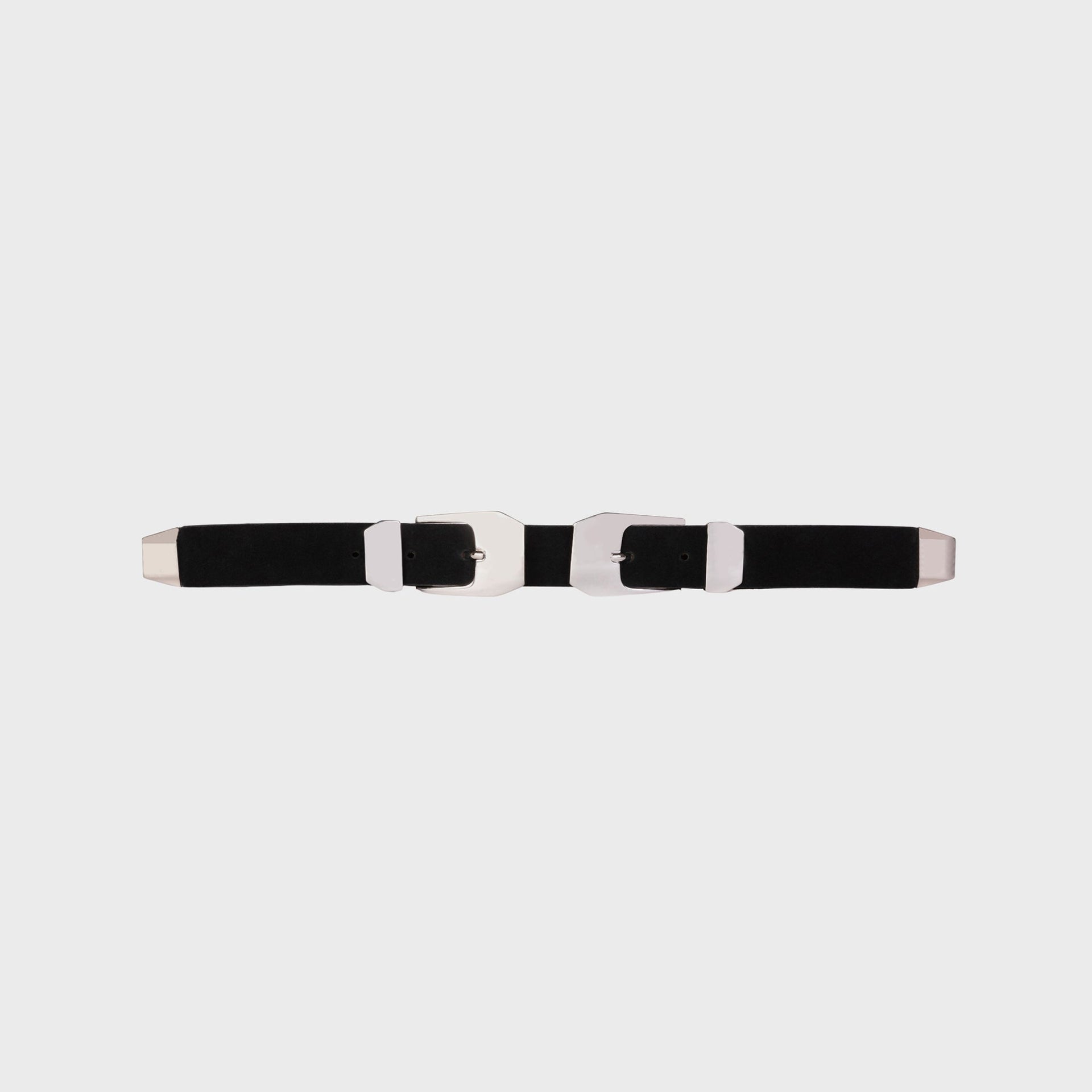 Black Suede Studio Daria Belt in Black Suede