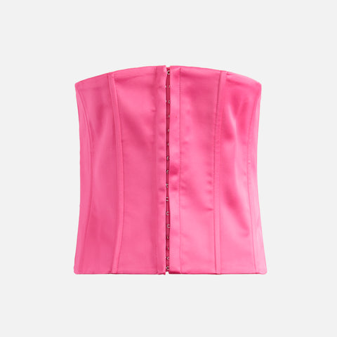 GUIZIO Satin Corset - True Pink