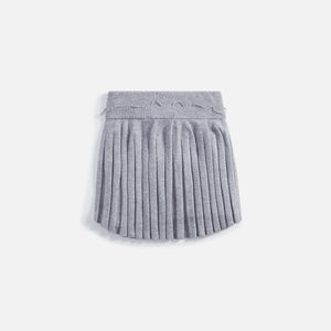 GUIZIO Cielo Pleated Knit Mini Skirt - Heather Grey