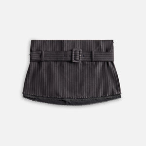 GUIZIO Andra Pinstripe Mini Skirt - Charcoal