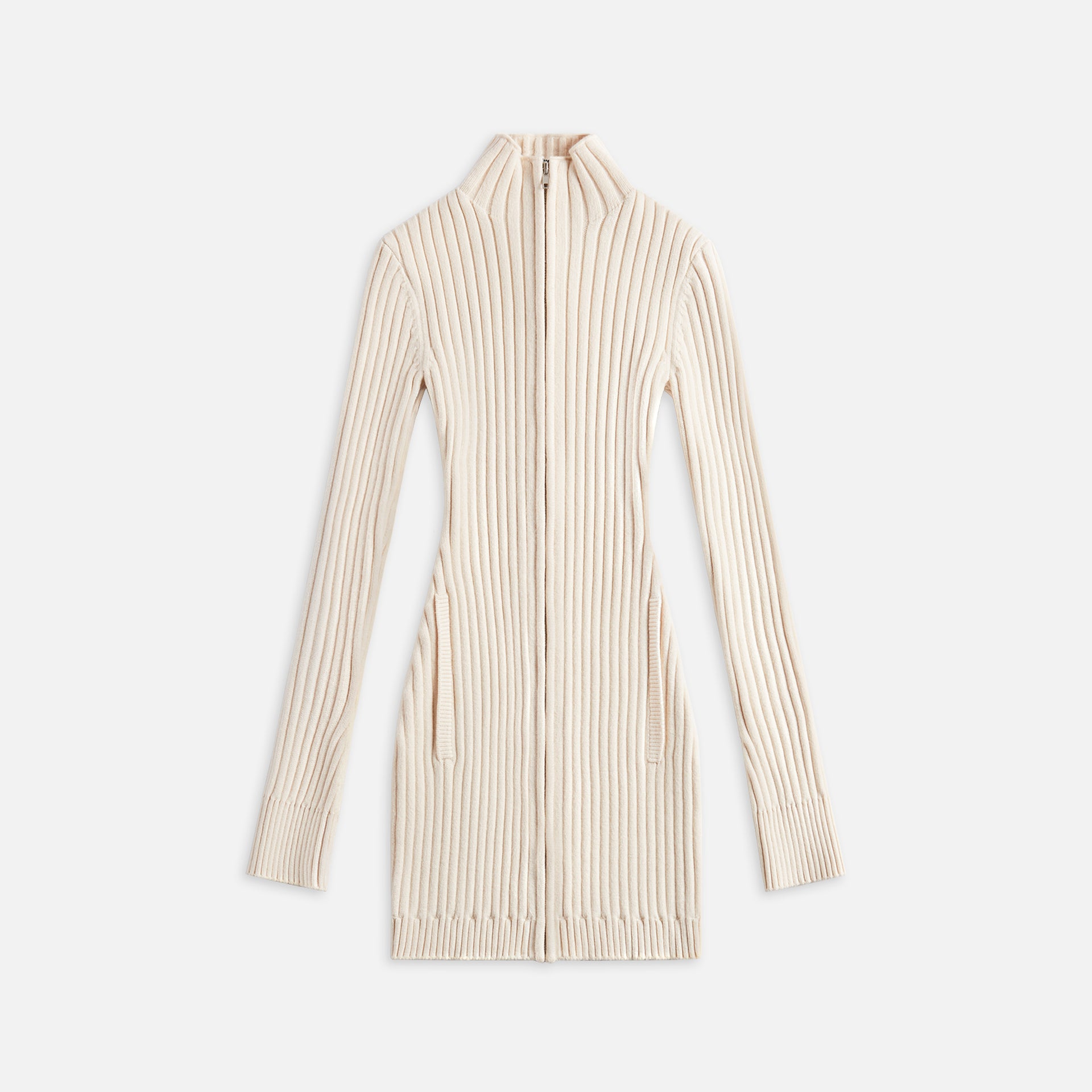 GUIZIO Nell Zip Up Stradivarius Dress - Ivory