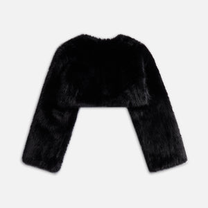 GUIZIO Alyana Faux Fur Jacket - Black