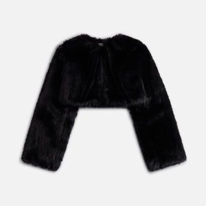 GUIZIO Alyana Faux Fur Jacket - Black