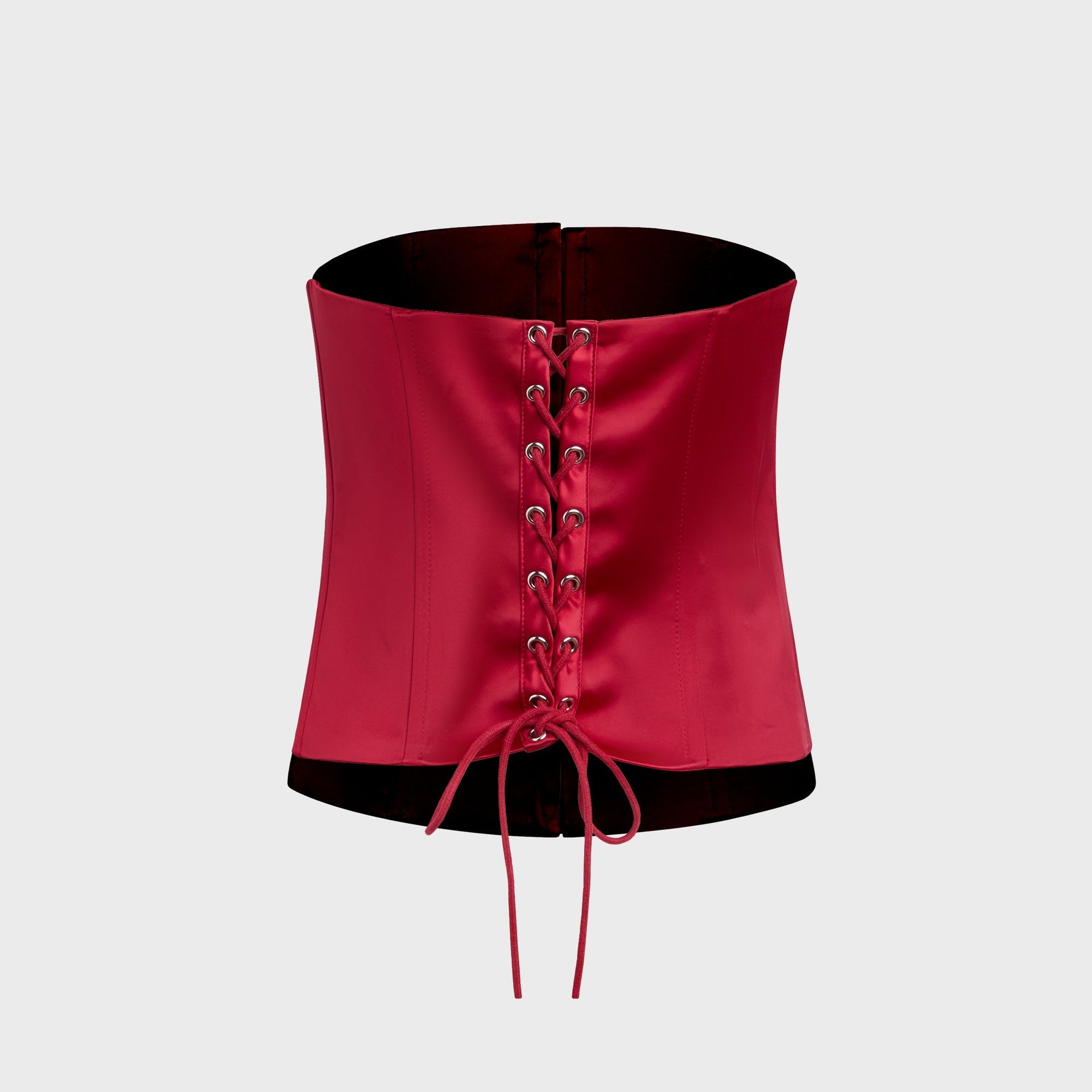 GUIZIO Satin Corset - Bordeaux