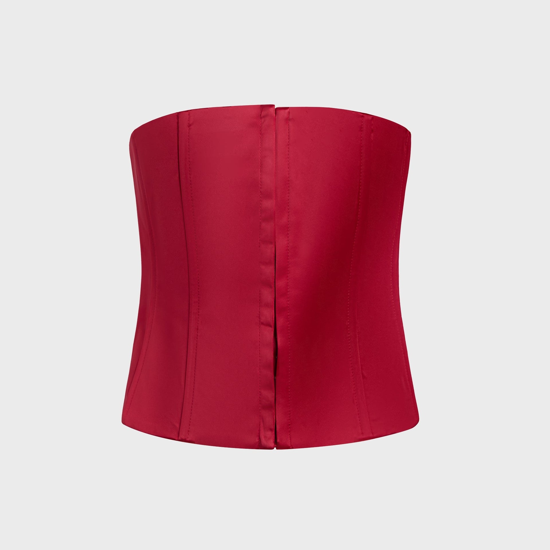GUIZIO Satin Corset - Bordeaux