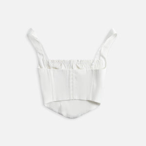 GUIZIO Ruched Cup Bustier Top - Ivory