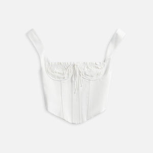 GUIZIO Ruched Cup Bustier Top - Ivory