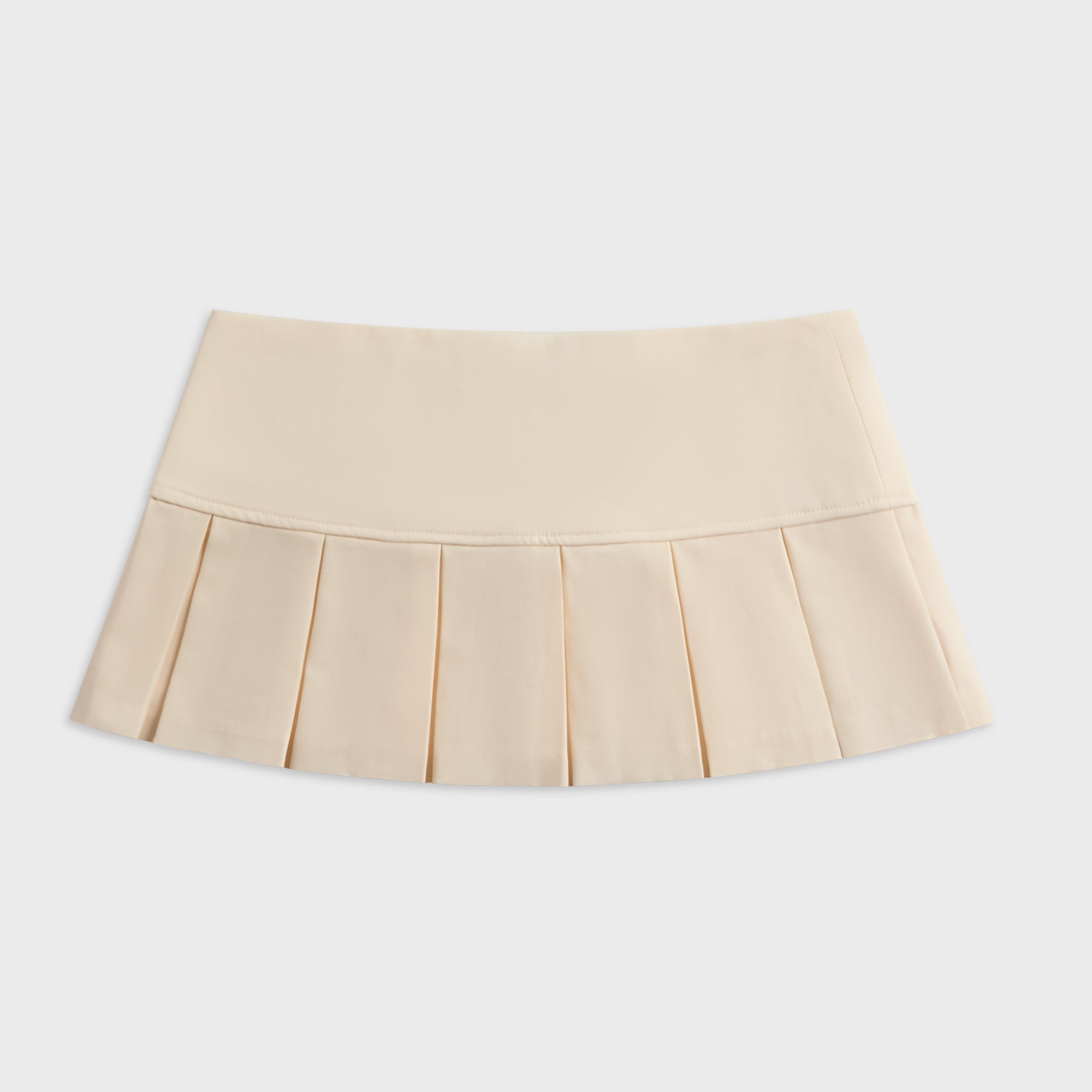 GUIZIO Pleated Micro Mini Skirt - Ivory – Kith