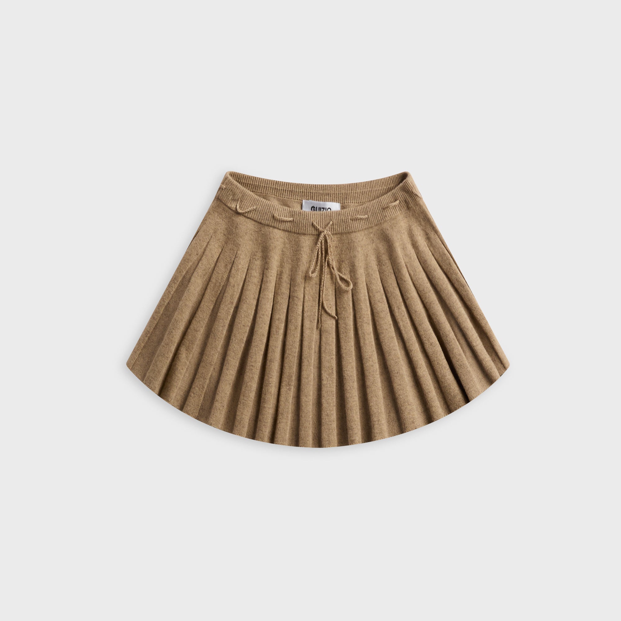 GUIZIO Cable Knit Mini skirt - Warm Taupe – Kith
