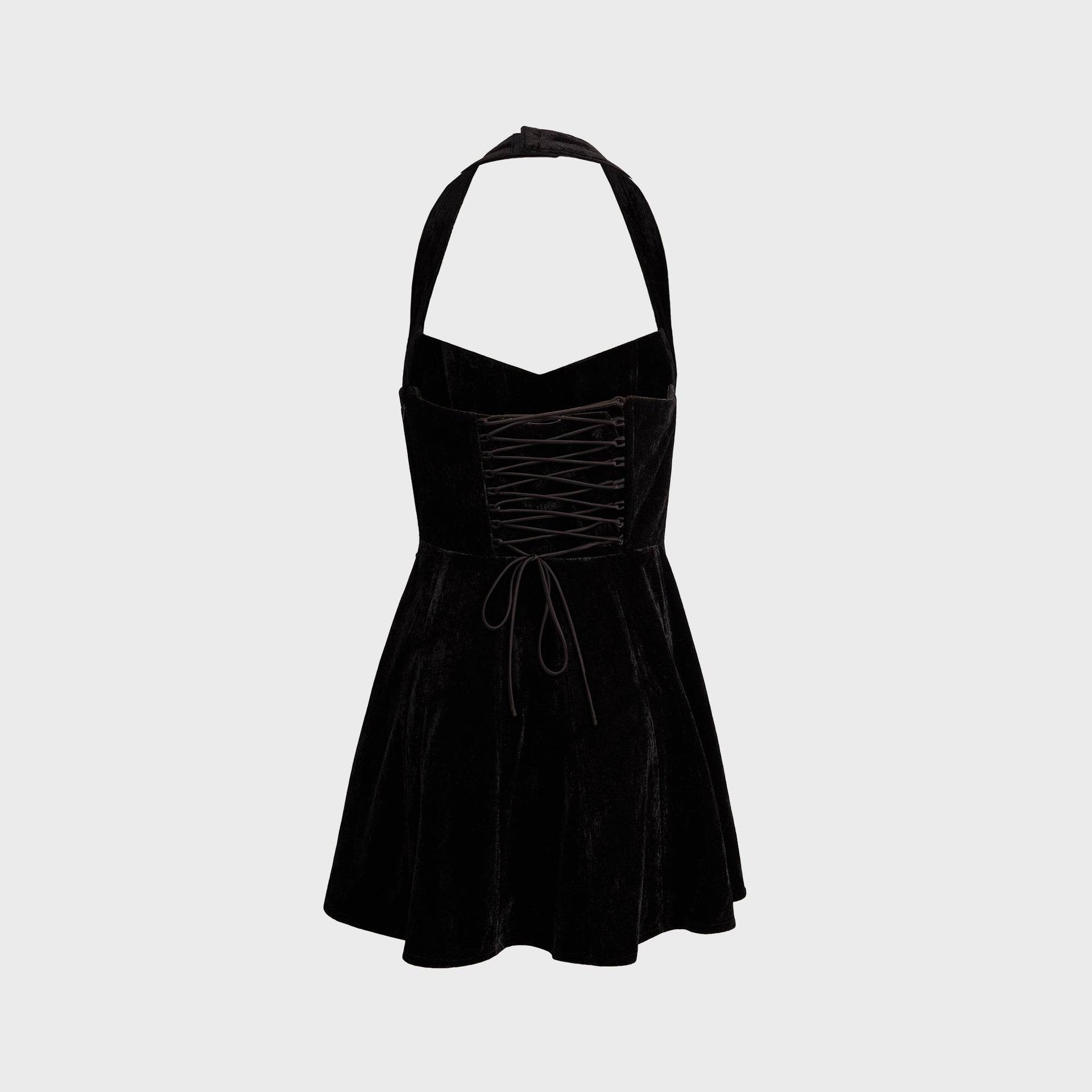 Guizio Juliette Velvet Halter Dress Velvet Black / S Guizio Juliette Velvet Halter Dress Velvet Black / S