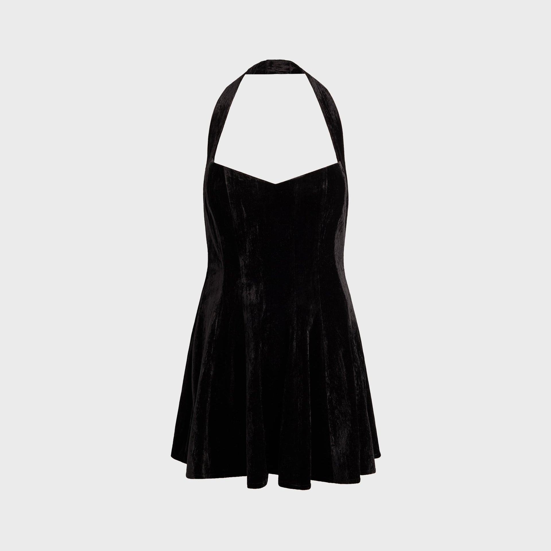 Guizio Juliette Velvet Halter Dress Velvet Black / S Guizio Juliette Velvet Halter Dress Velvet Black / S