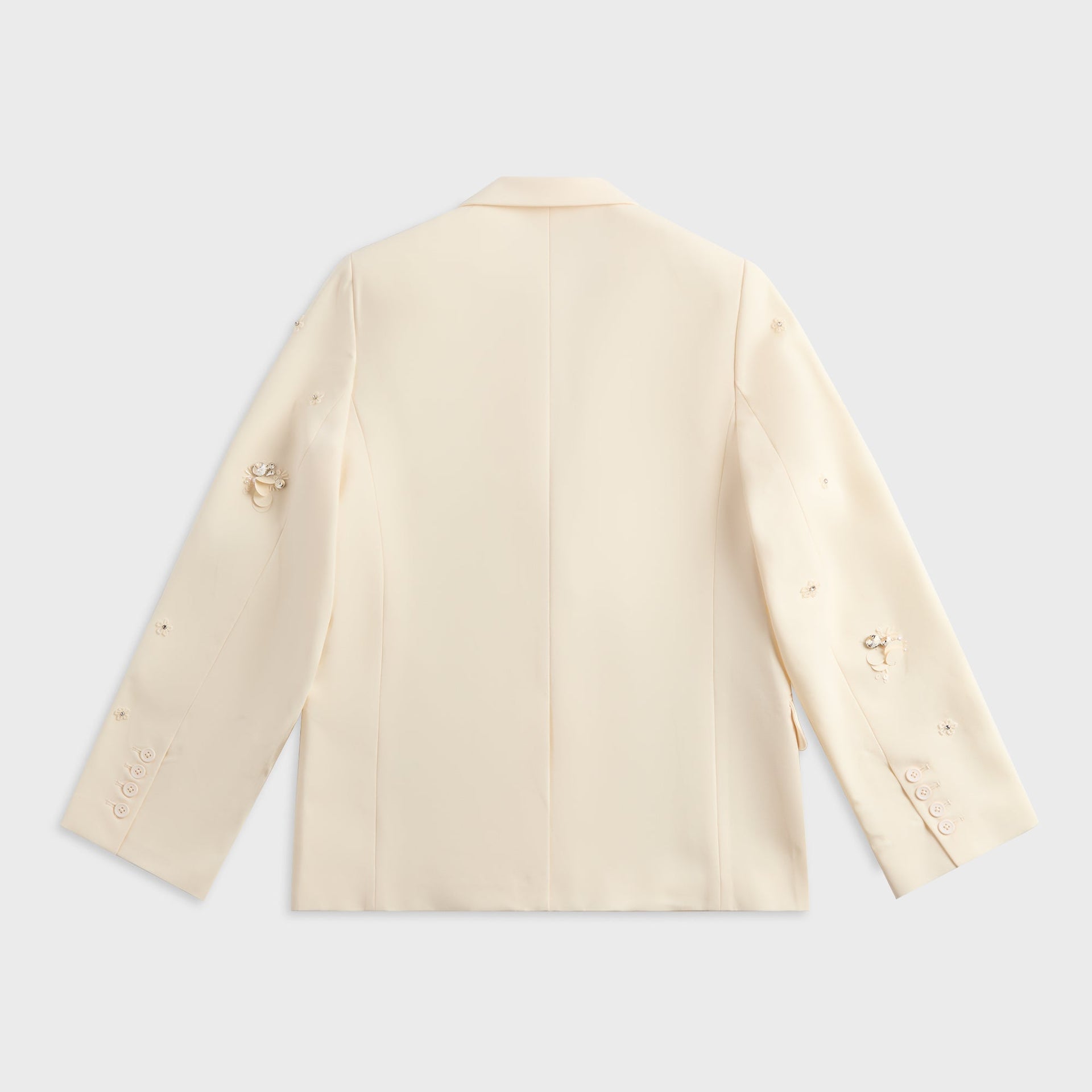 GUIZIO Embellished Oversized Blazer - Ivory