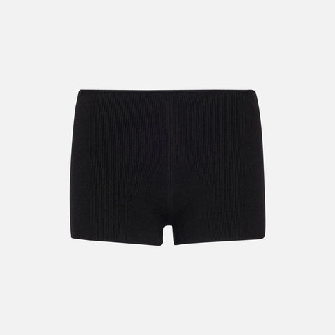 GUIZIO Rib Knit Hot Short - Black