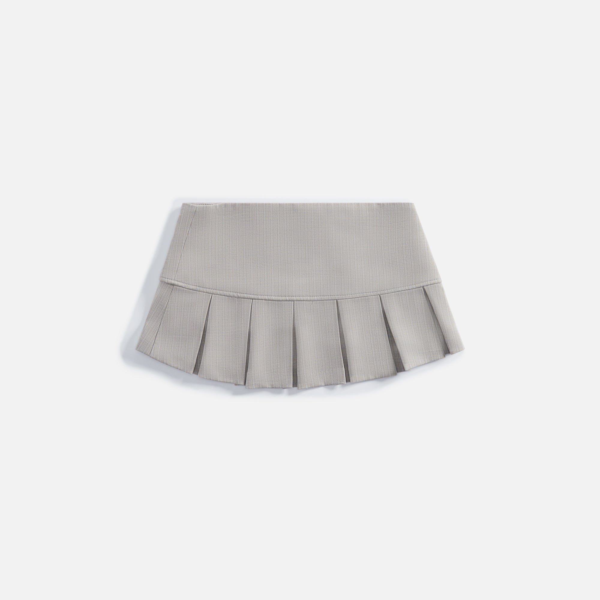 GUIZIO Pleated Micro Mini Skirt - Light Grey Plaid – Kith