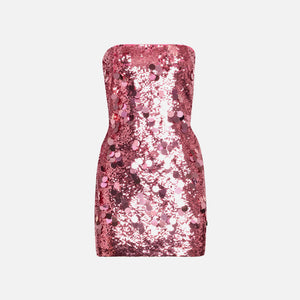 GUIZIO Paillette Tube slim Dress - Light Pink