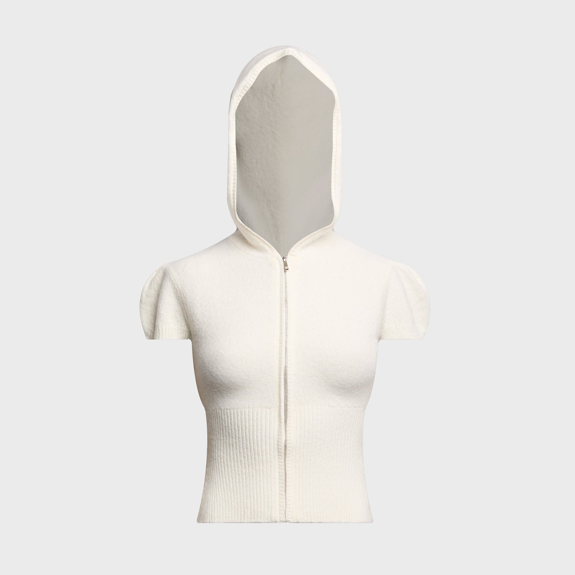 GUIZIO Bella Zip Up Jacket - White