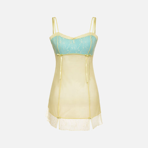 Frankies Bikinis x GUIZIO Normandy Mesh Dress - Sea Glass
