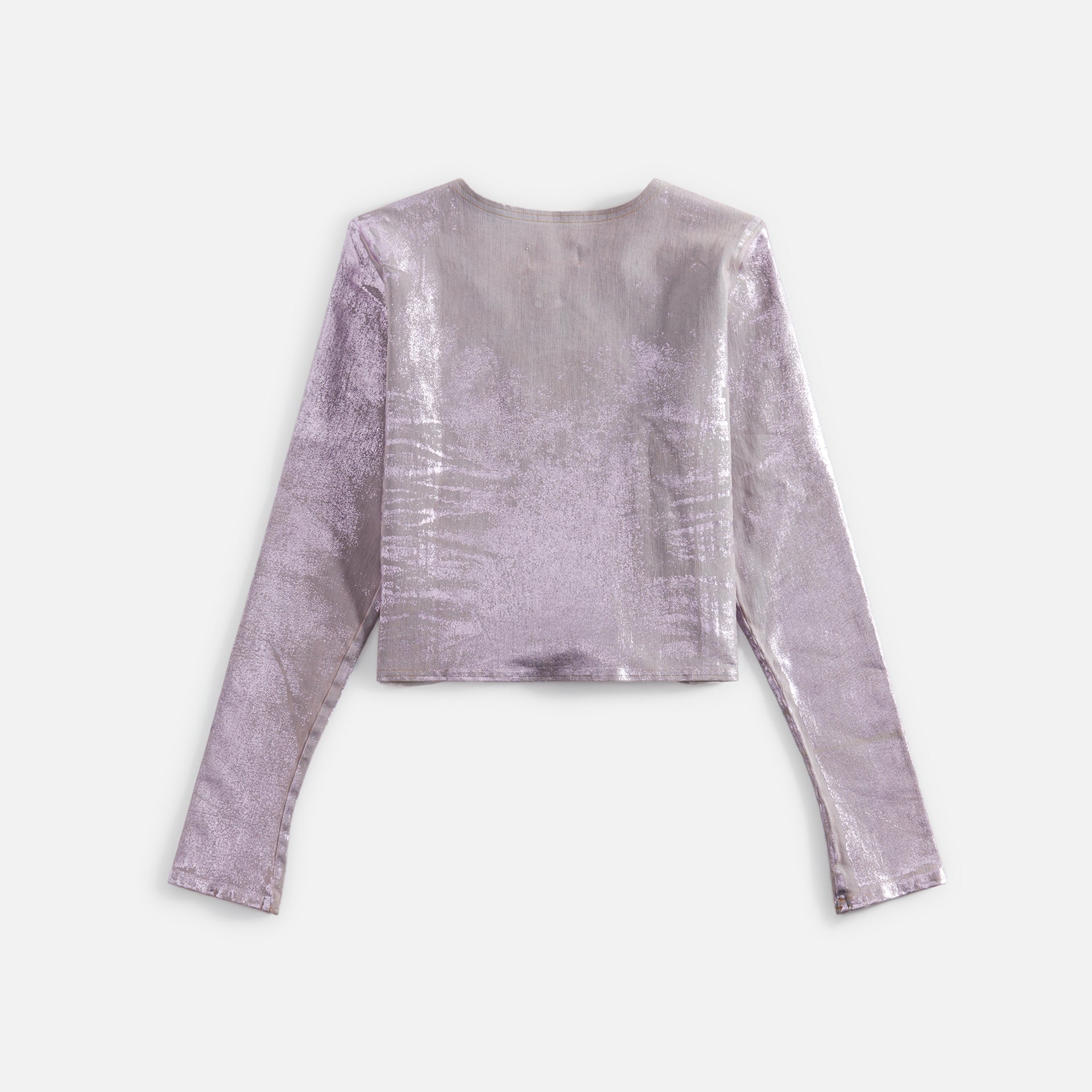 Diesel Logo Long Sleeve Denim Top - Pink