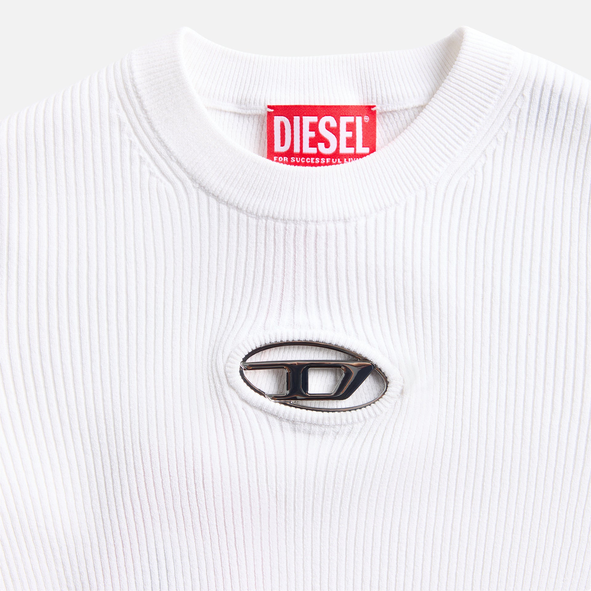 Diesel M-Valari Long Sleeve Tee - White