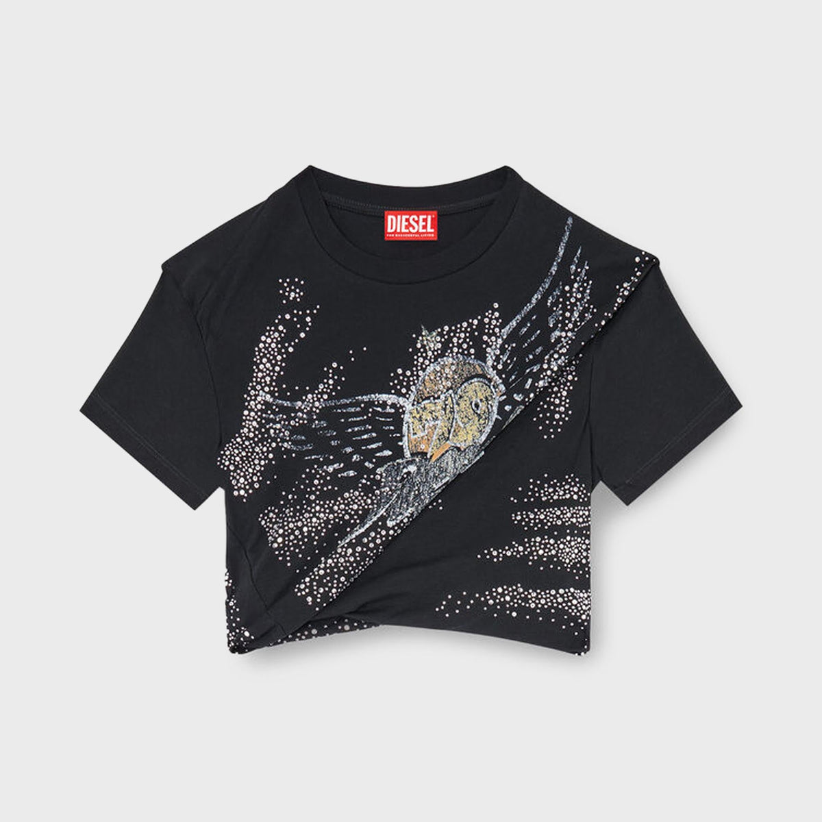 Diesel Rucked Up Double Layer Jersey Tee - Black