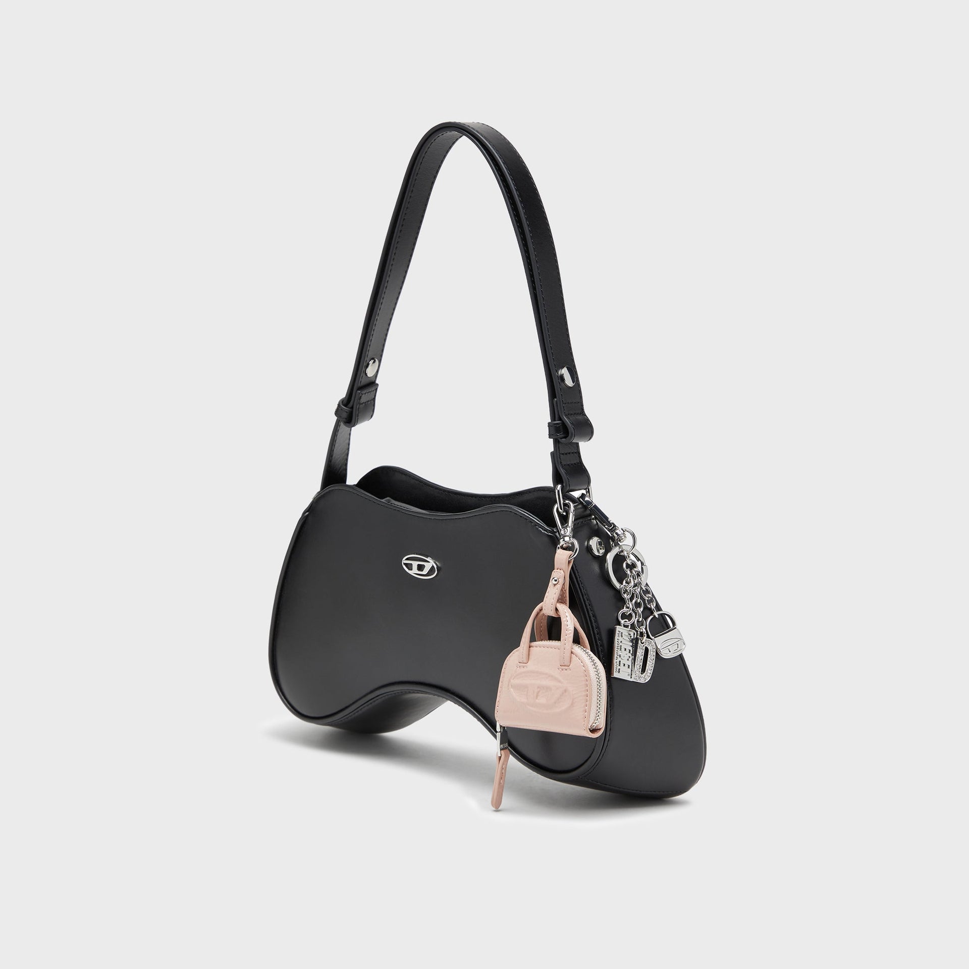 Diesel 1DR Dome Wallet Charm - Pink