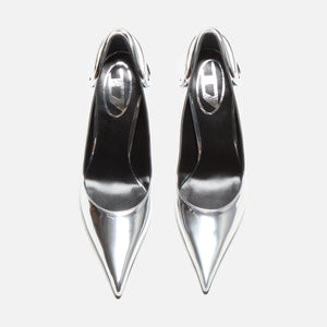 Diesel D-Ten & Half-Metallic Pumps - Mirror PU Silver