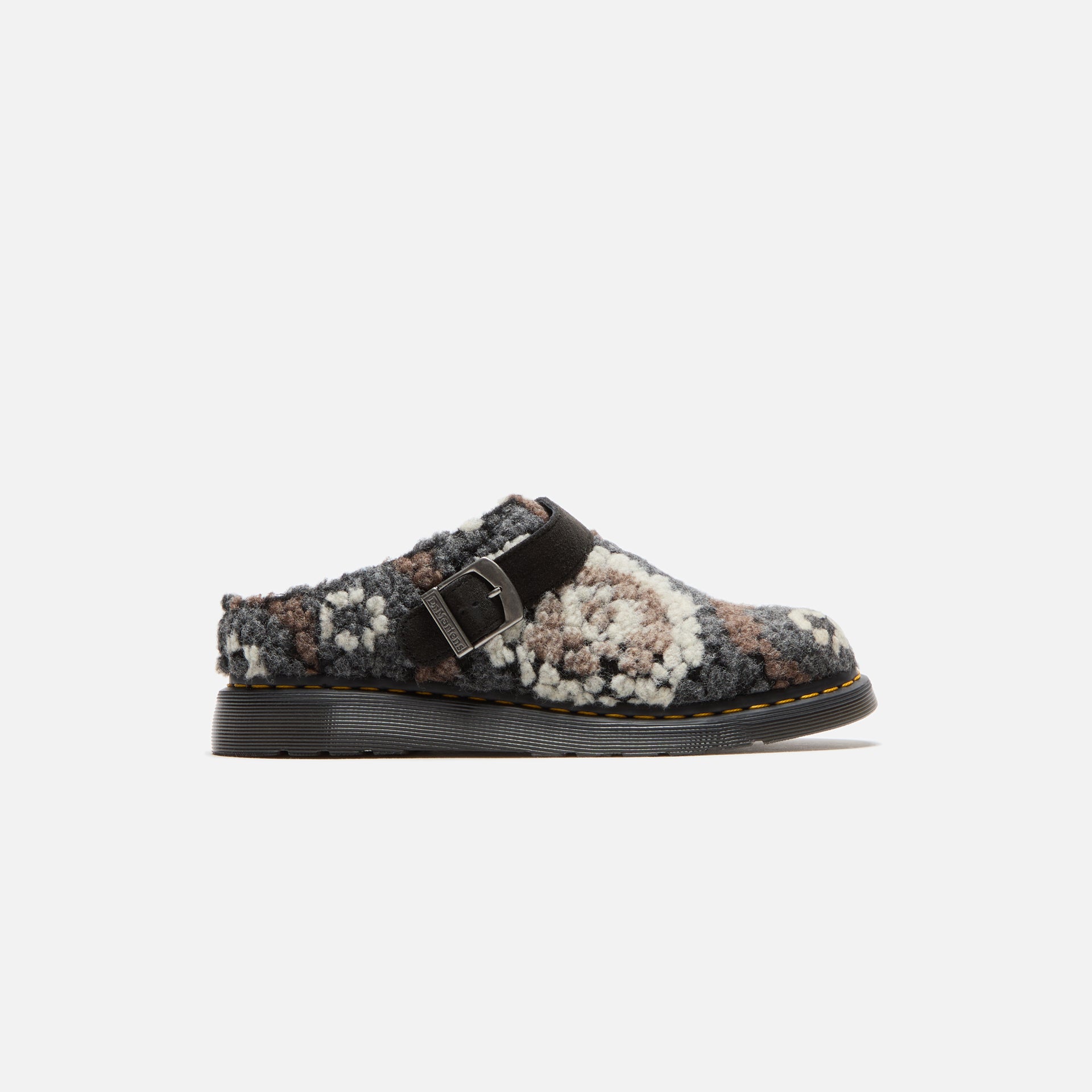 Dr. Martens Isham Mules - Black Mix Crochet Wool