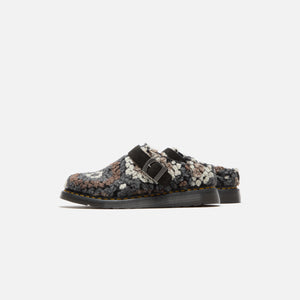 Dr. Martens Isham Mules - Black Mix Crochet Wool