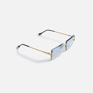 Vintage Frames Icon 24Kt Yellow Gold - Sky Blue Gradient