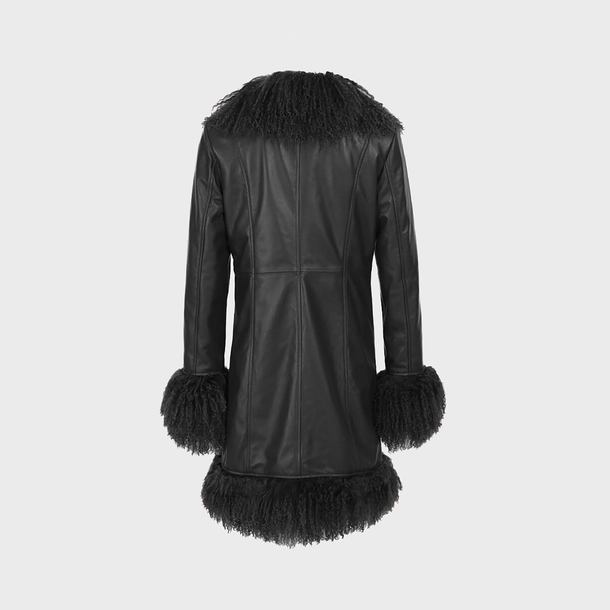 Susanna Chow Dorothy Midi Leather Coat - Black – Kith