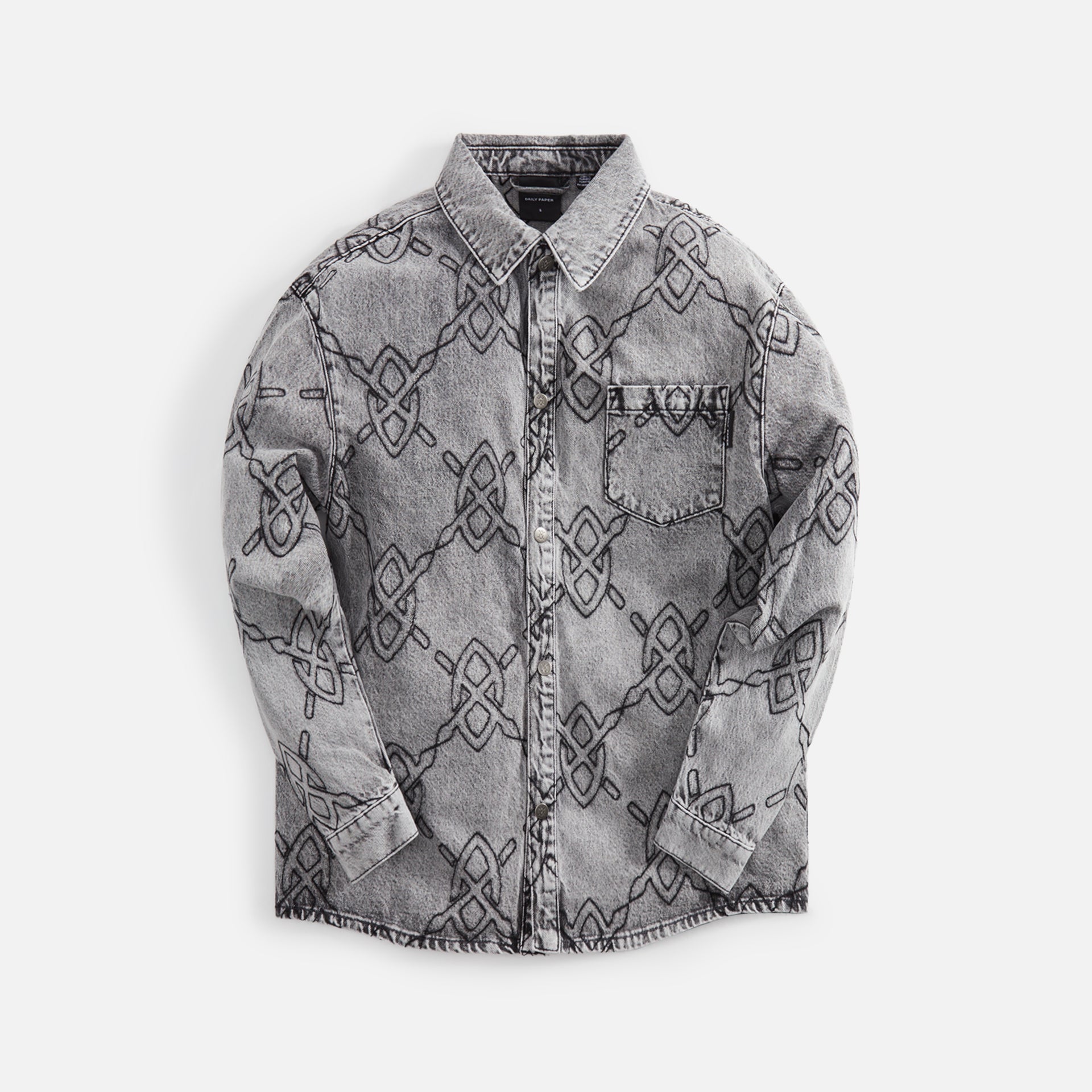 Daily Paper Rahul Long Sleeve Shirt - Mid Grey