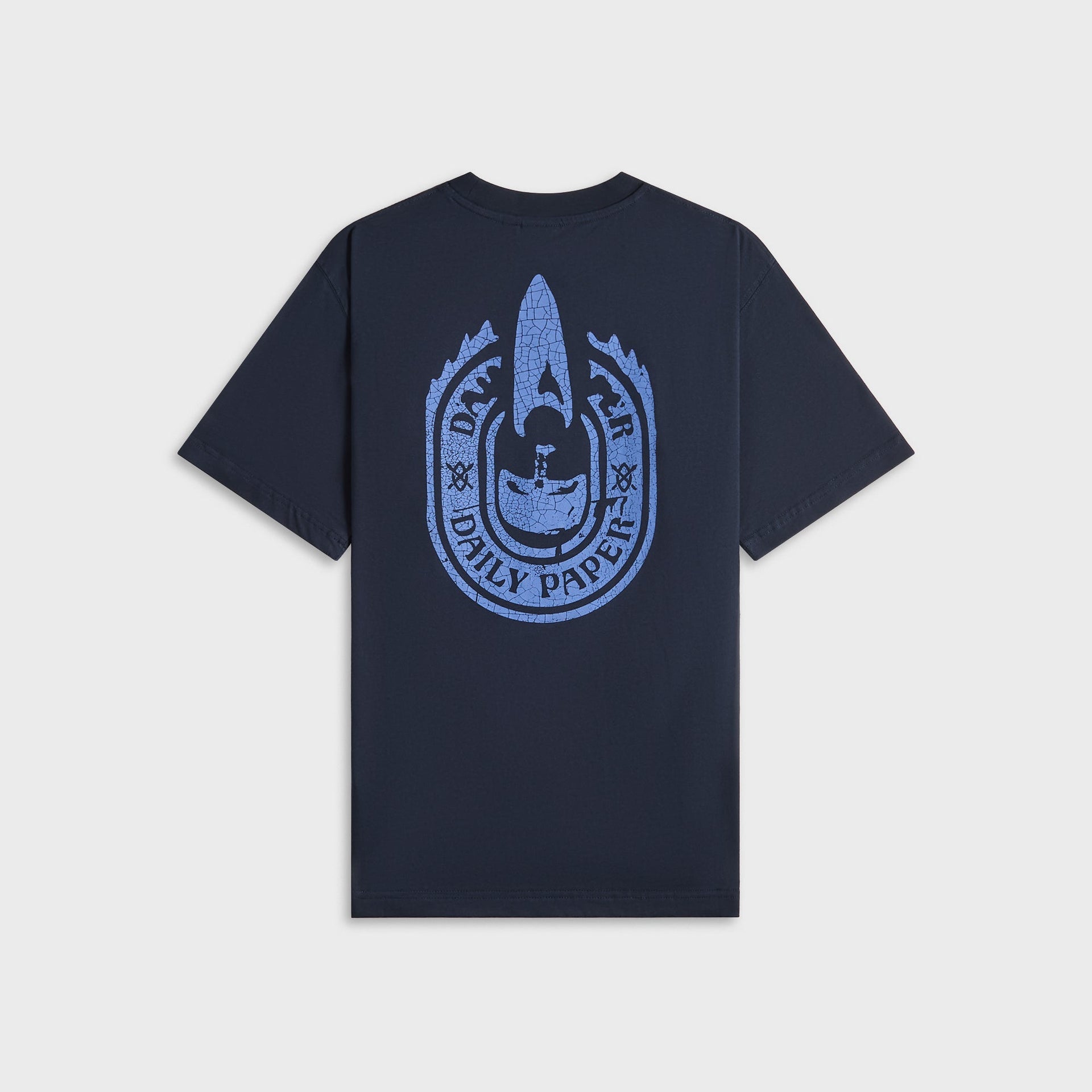 Daily Paper Candle Label Boxy Tee - Sky Captain Blue