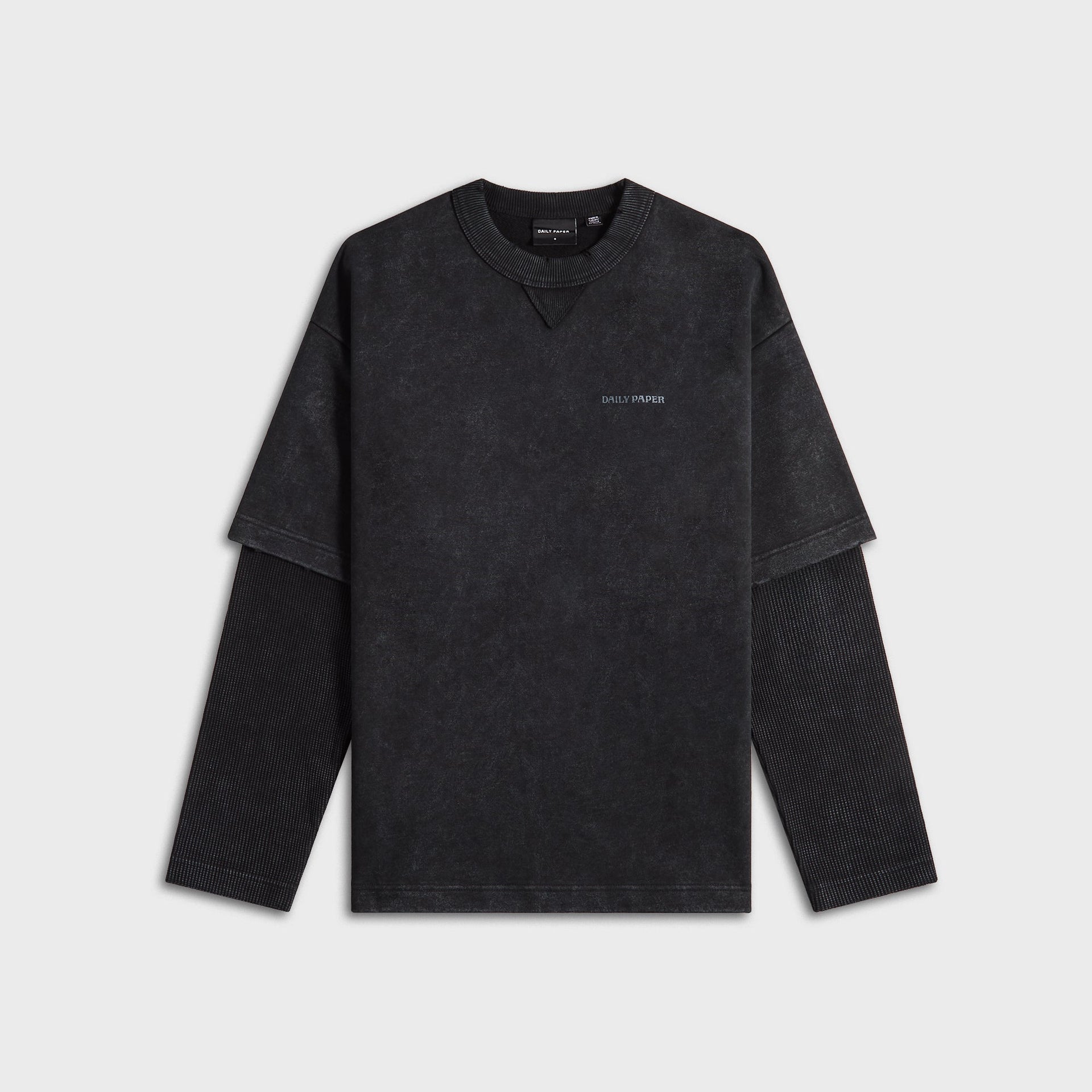 Daily Paper Layered Long Sleeve Tee - Black