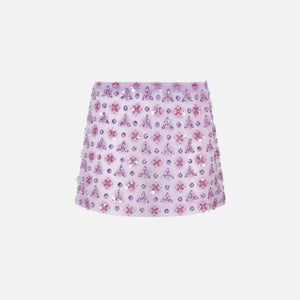 Des Phemmes Geometric Mini Skirt - Lavender