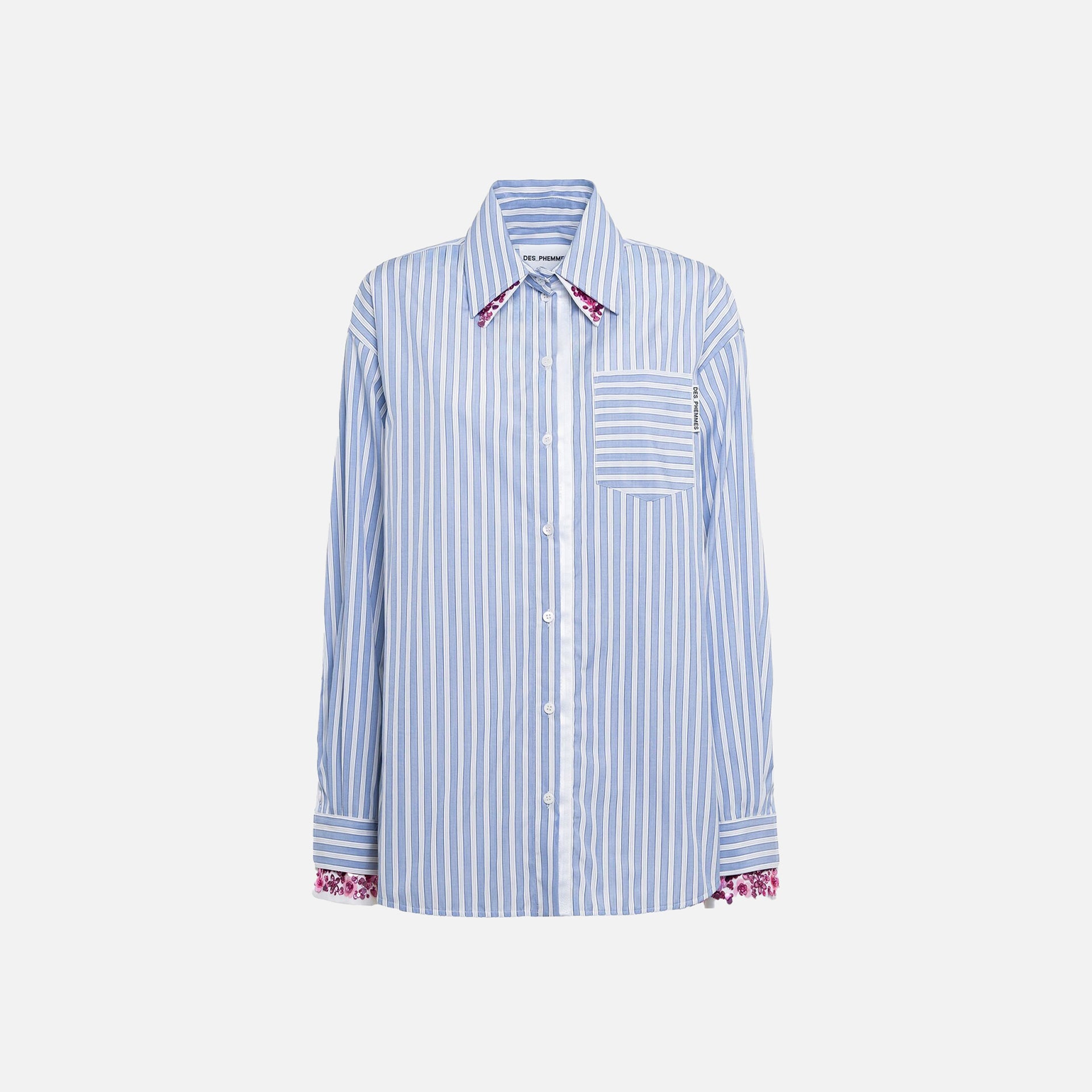 Des Phemmes Shirt - White / Light Blue