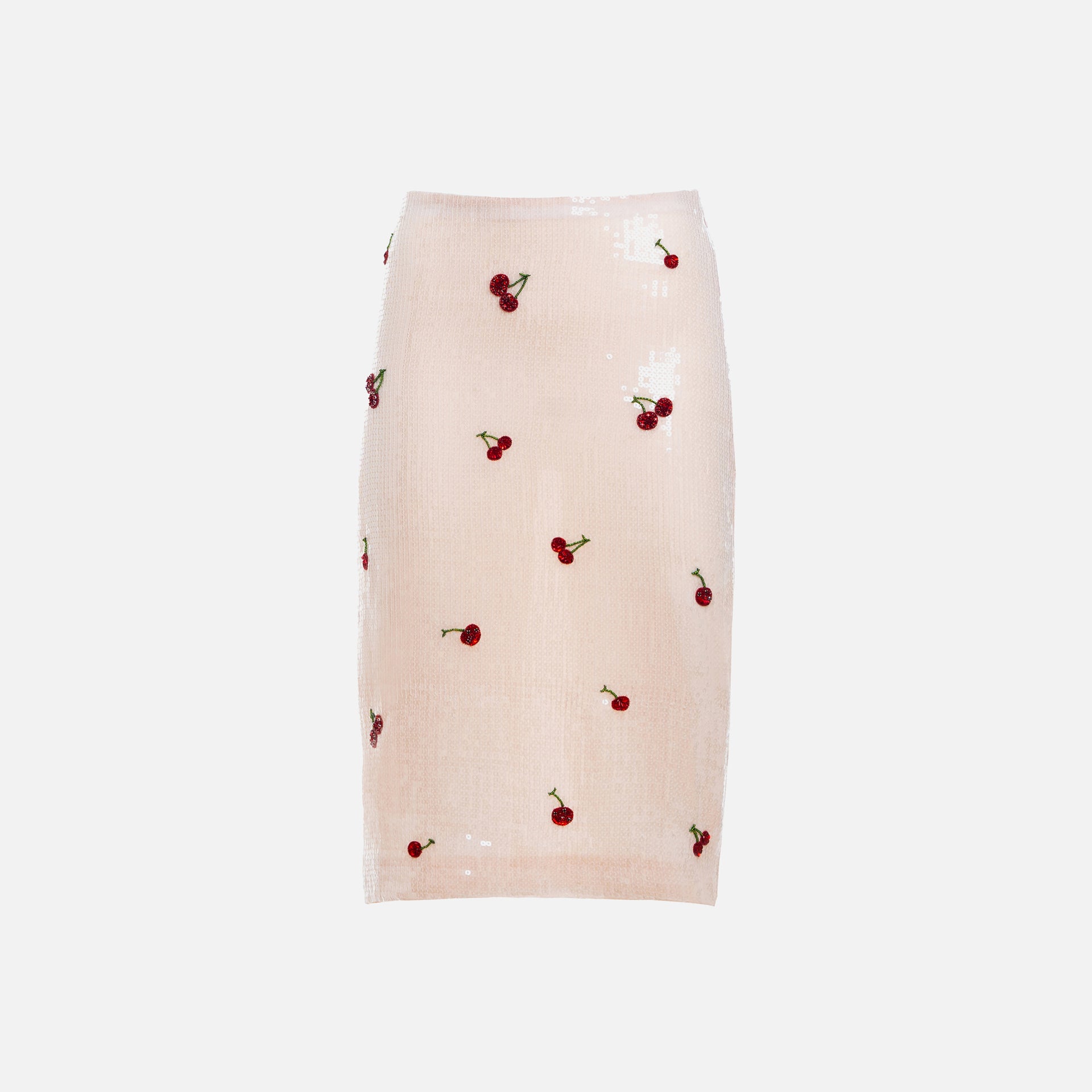 Des Phemmes Cherry Midi Skirt - Nude