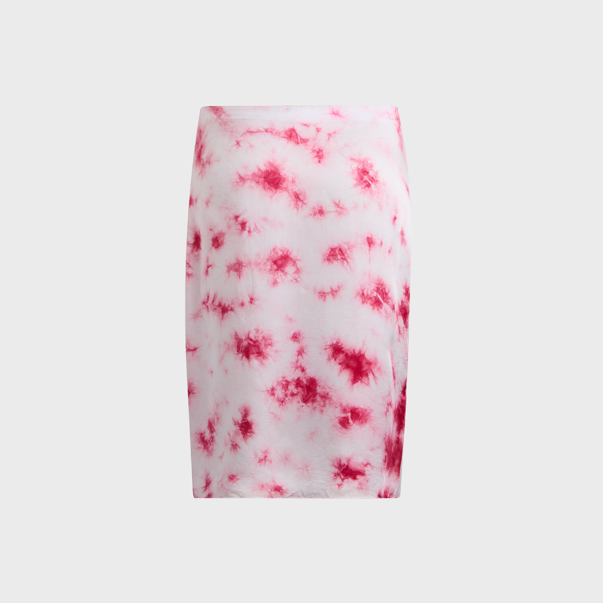 Des Phemmes Tie Dye Midi Skirt - White / Cherry