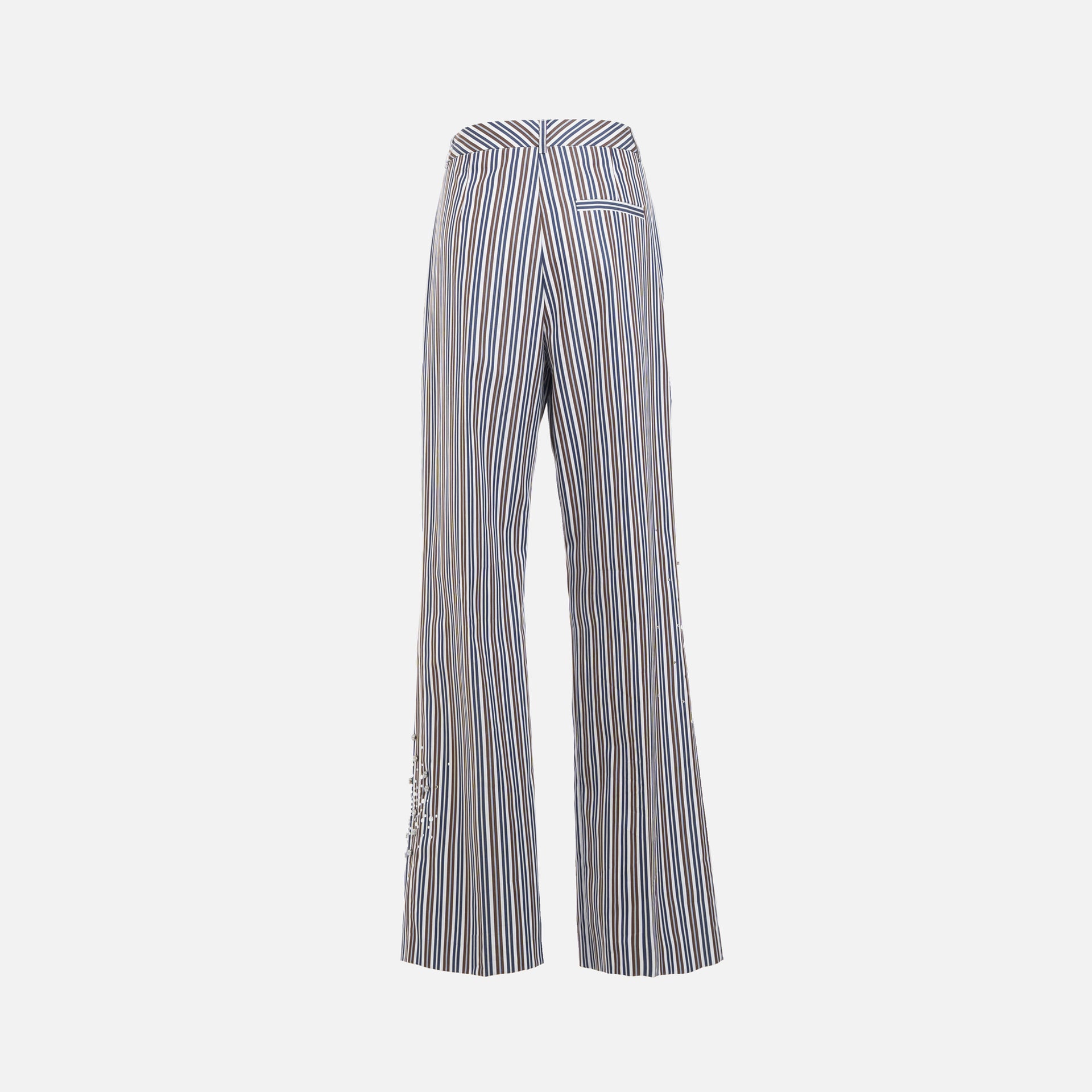 Des Phemmes Striped Pants - Coffee / Blue