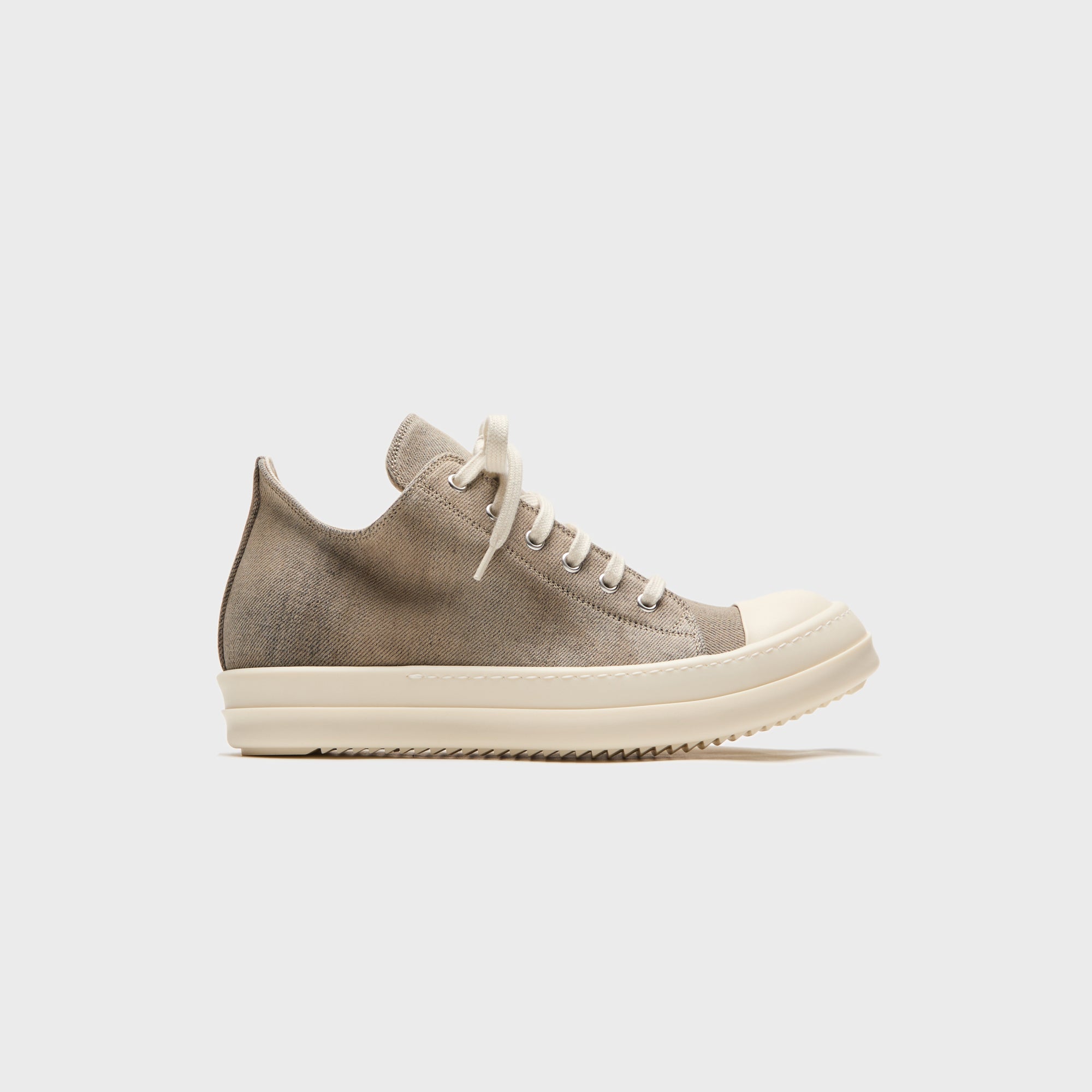 Rick Owens WMNS DRKSHDW Scarpe In Denim Low Sneakers - Dust / Milk