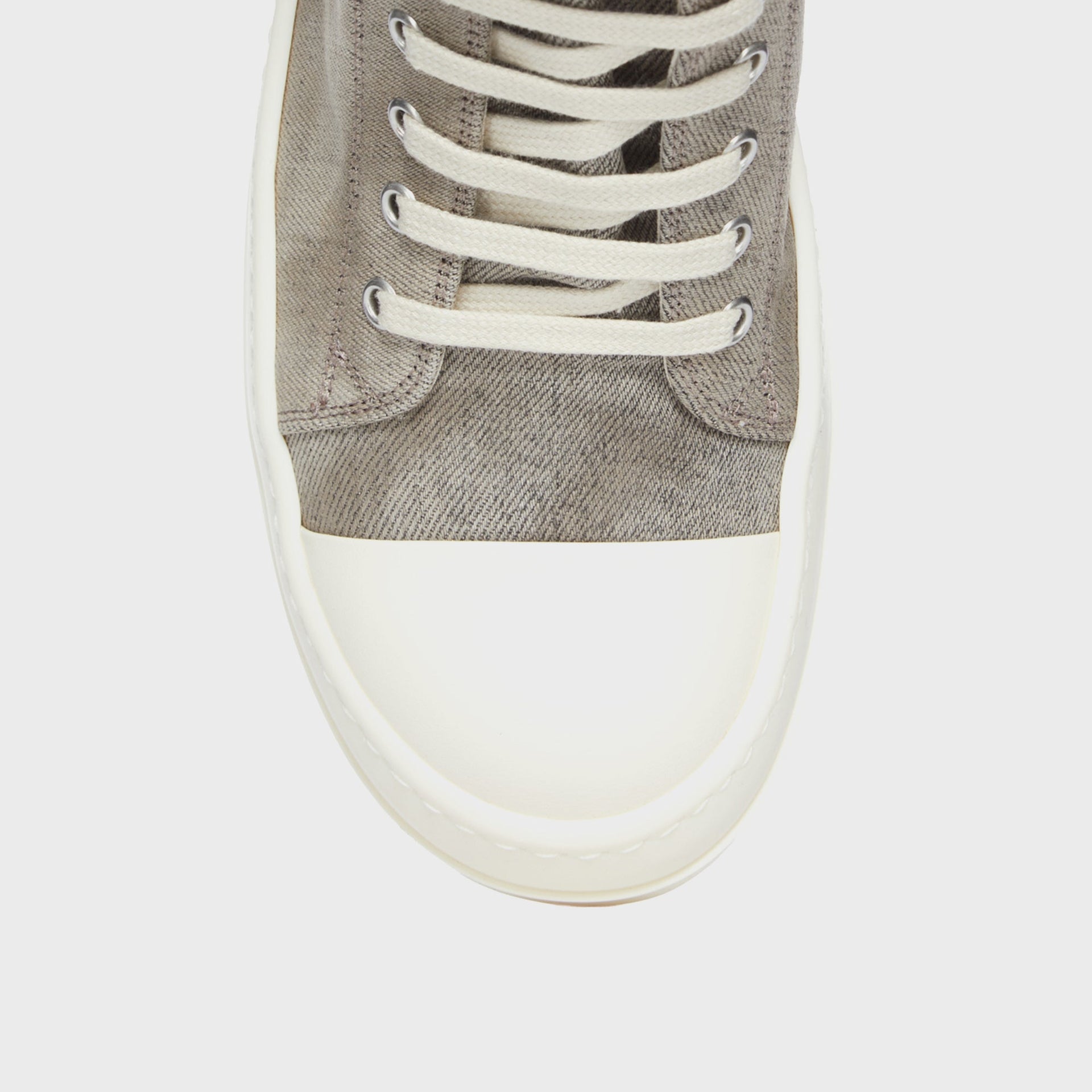 Rick Owens WMNS DRKSHDW Scarpe In Denim Low Sneakers - Dust / Milk
